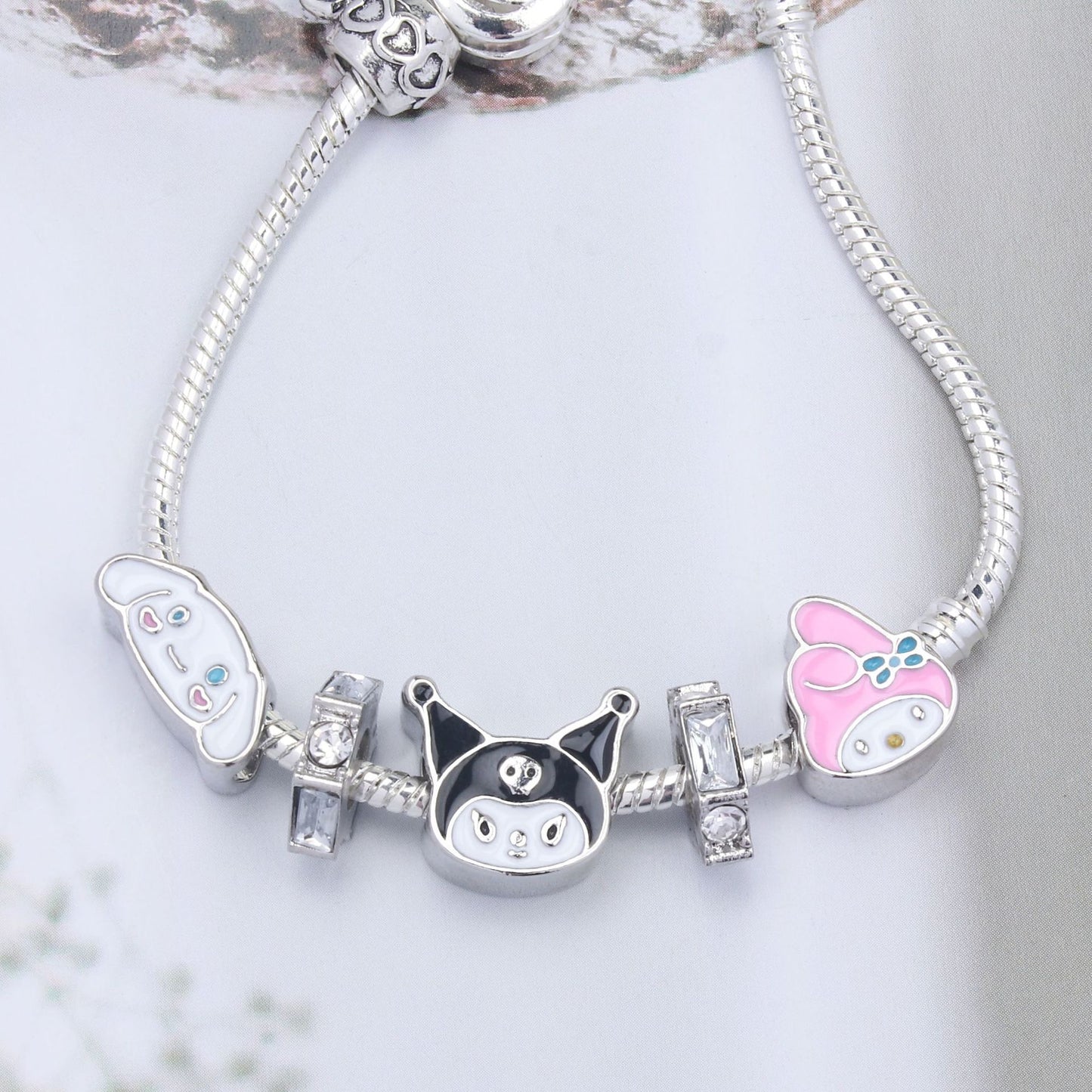 Cartoon Clow Melody Series Heart-shaped Beaded Bracelets