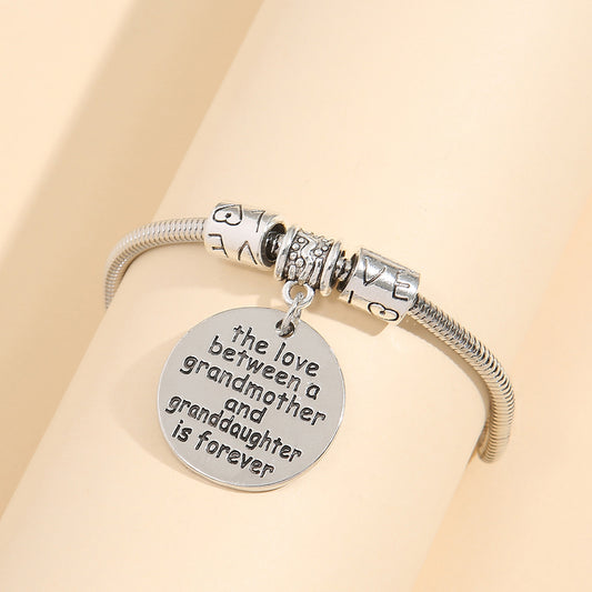 Bracelets de hanche personnalisés avec lettre ronde d'amour éternel