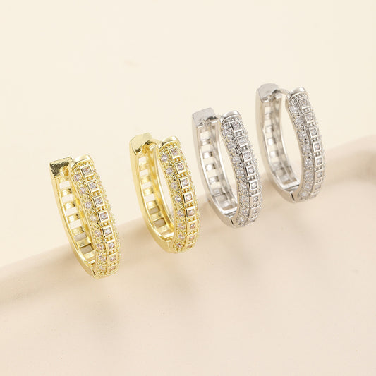 Women's Copper Over Inlaid Zircon Trendy Light Luxury Rings