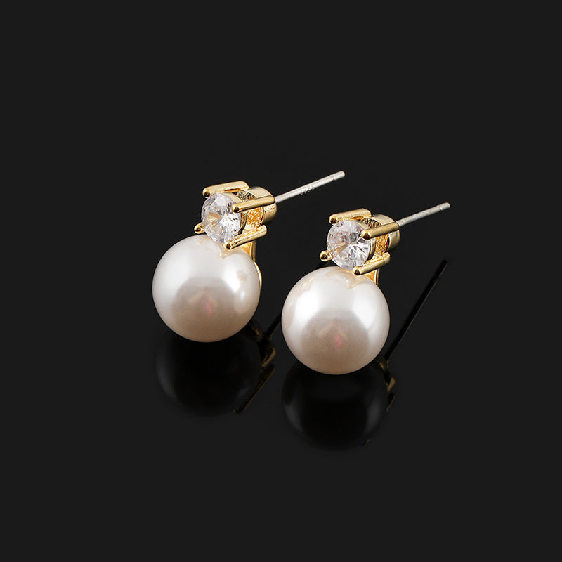 Women's Retro French Mosquito Coil Light Luxury Crystal Earrings