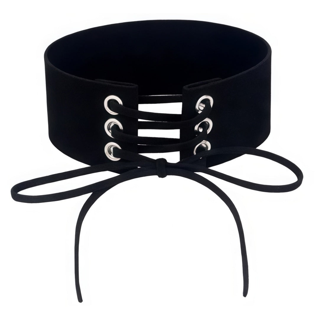 Stylish Simple Personality Exaggerated Punk Sexy Binding Collar Neckband Necklace