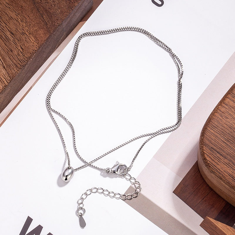 Women's Simple Glossy For Fashion Elegant Oval Clavicle Chain Necklaces