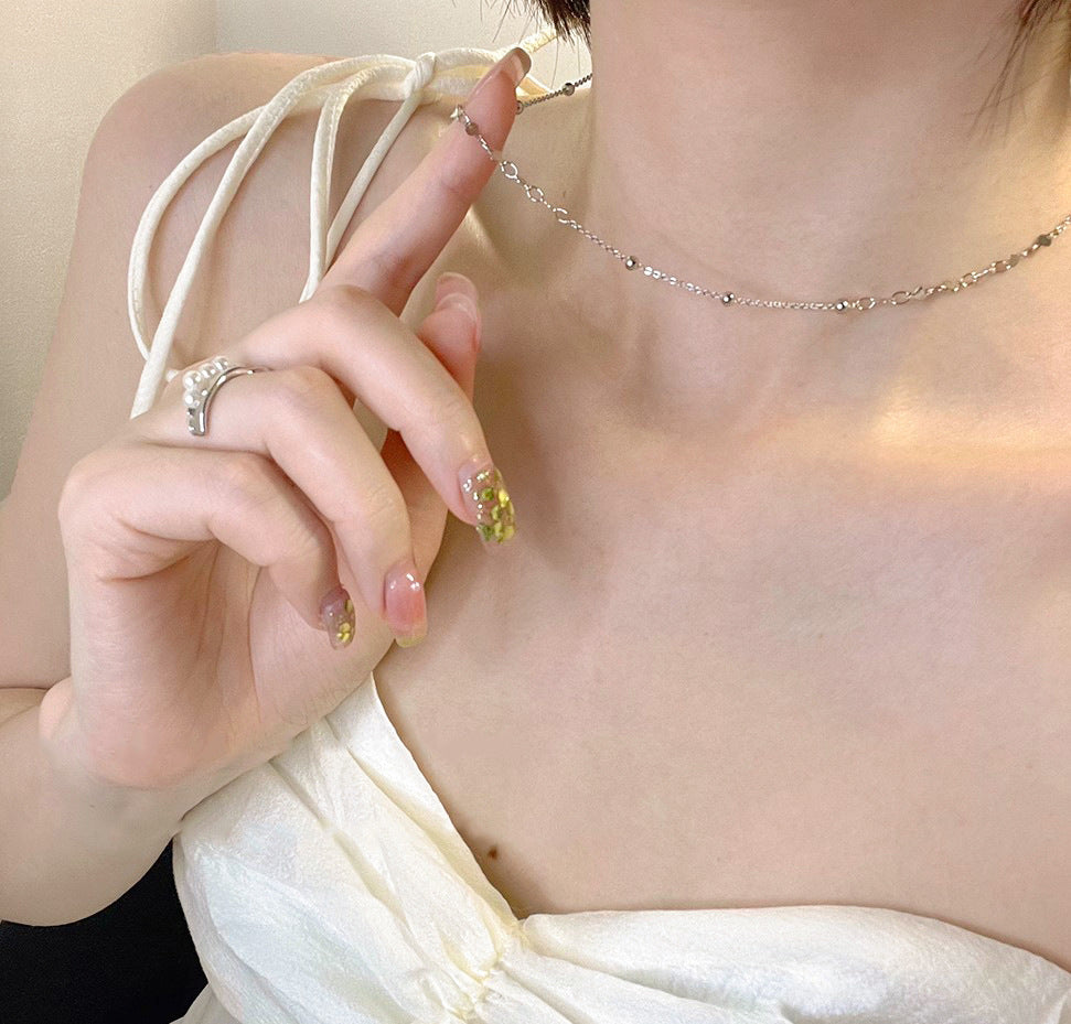 Female Summer Cold Style Simple Clavicle Chain Light Necklaces