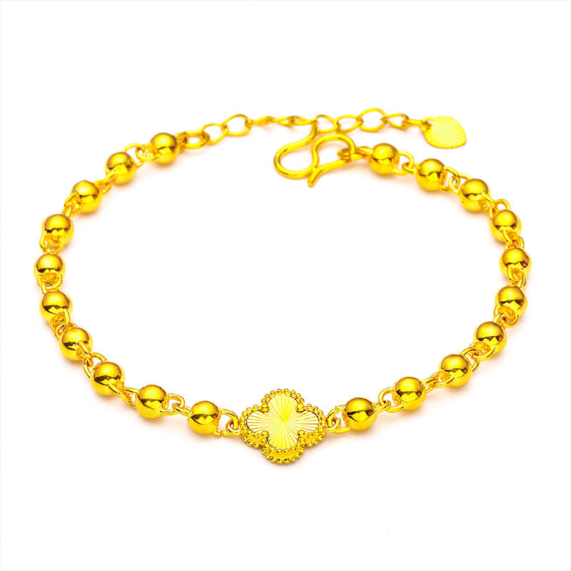 Women's Bead Vietnam Placer Gold Glossy Jewelry Bracelets