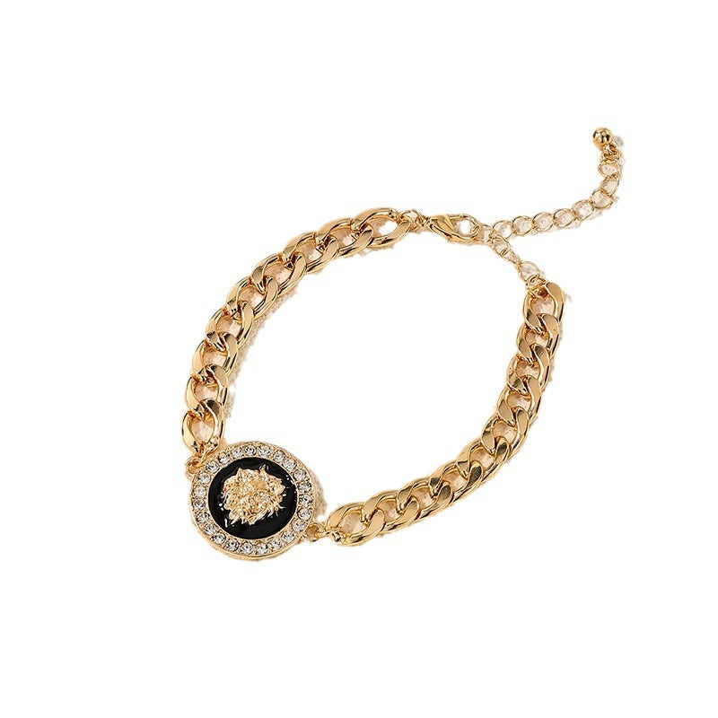 Personality Geometry Round Square Honey Lion Bracelets