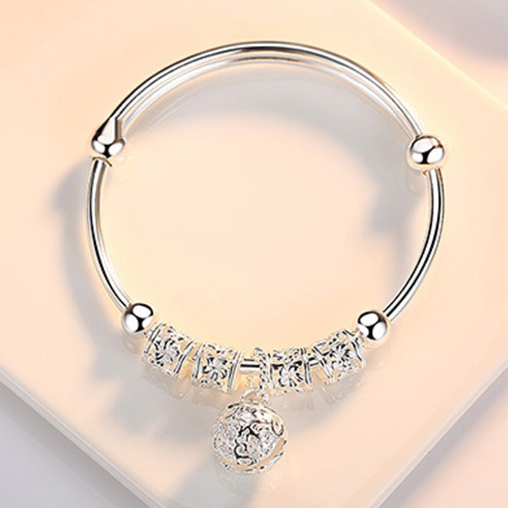 Bijoux classiques de cour pour femmes, Bracelets Gong de décoration en argent