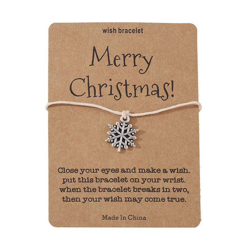 Christmas Holiday Card Carrying Strap Personalized Bracelets