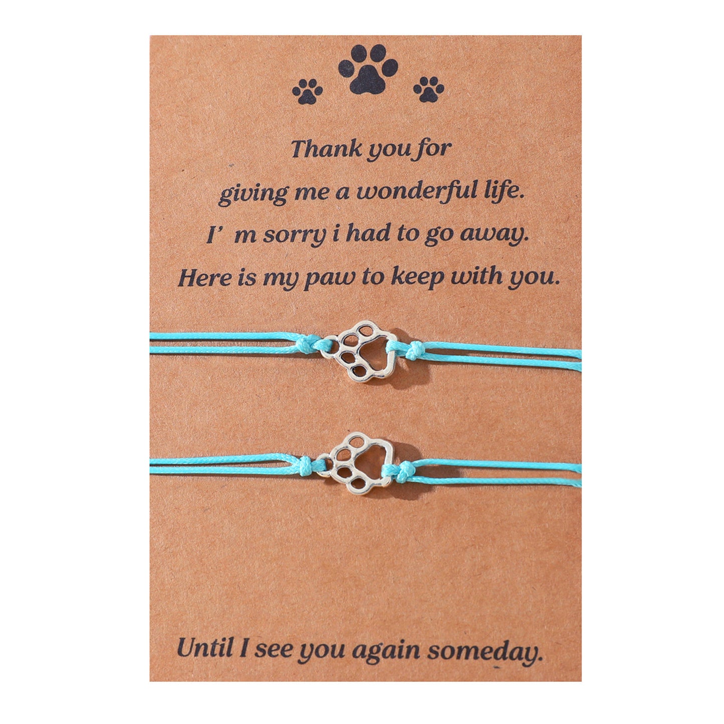 Line Cat's Paw Mark Hand-woven Blessing Bracelets