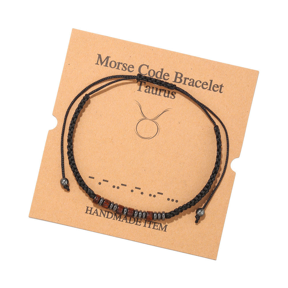 Creative Black Iron Stone Wood Piece Bracelets