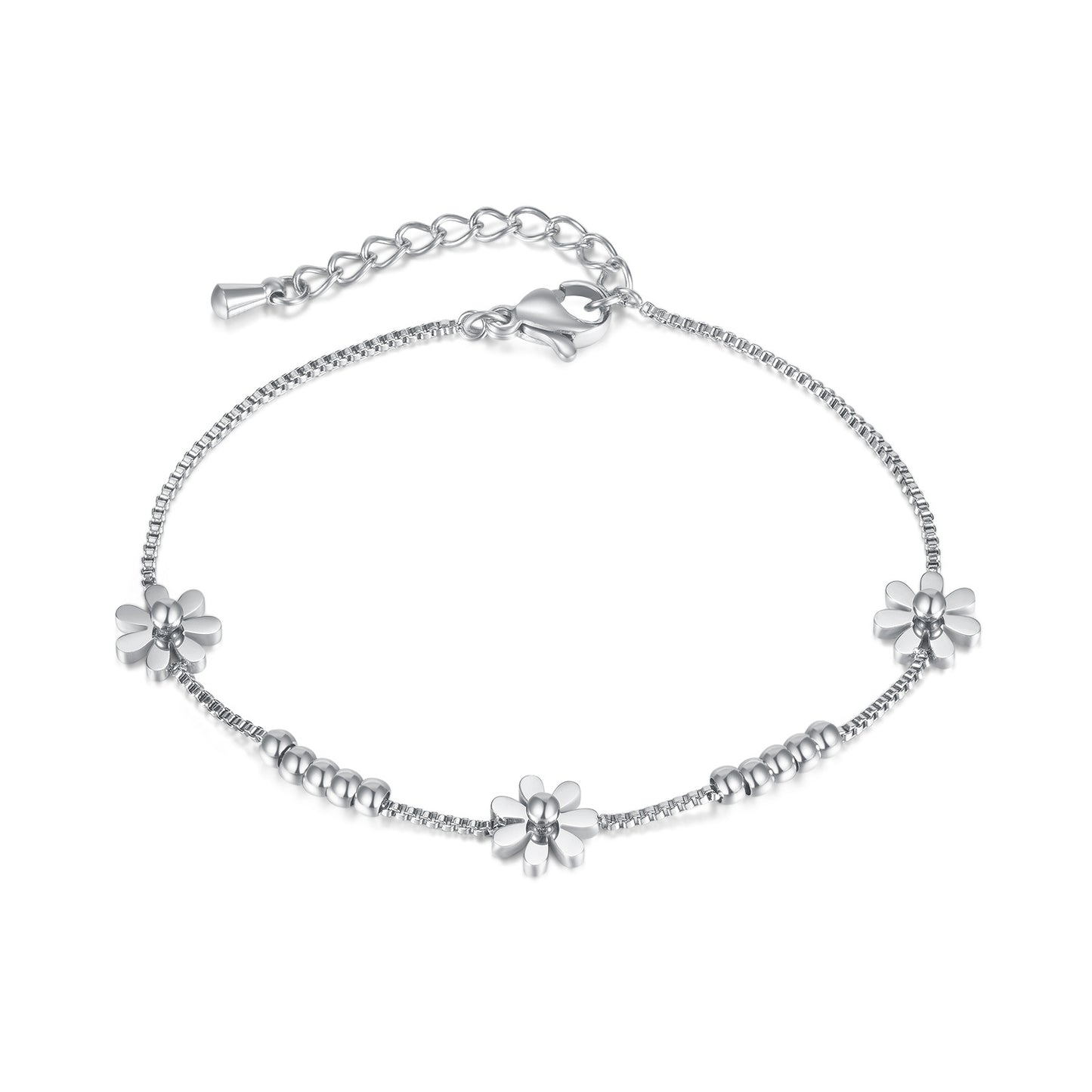 Modeaccessoires für Damen, kleine Armbänder aus rosévergoldetem Titanstahl