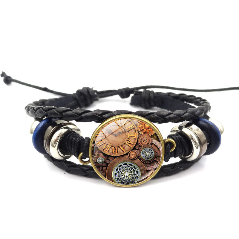 Mechanical Gear Time Stone Female Fashion Bracelets