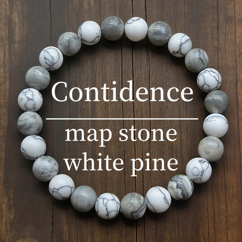 Xi White Turquoise Map Stone Advanced Bracelet