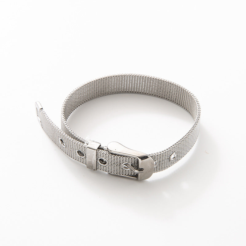 Simple Stainless Steel Milan Titanium Mesh Bracelets