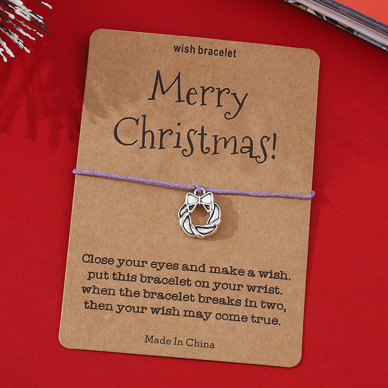 Christmas Holiday Card Carrying Strap Personalized Bracelets