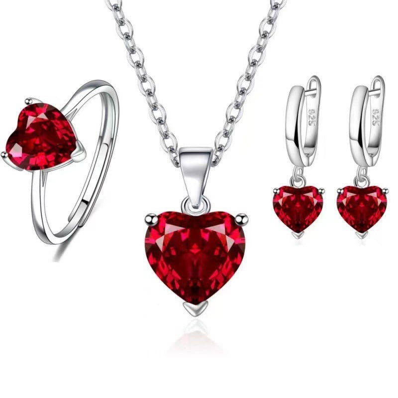 Love Female Personality Creative Open-end Zircon Heart-shaped Pendants