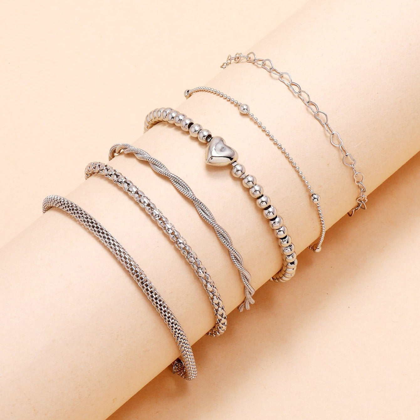 Hip Hop Simple Thorn Love Wrist Bracelets