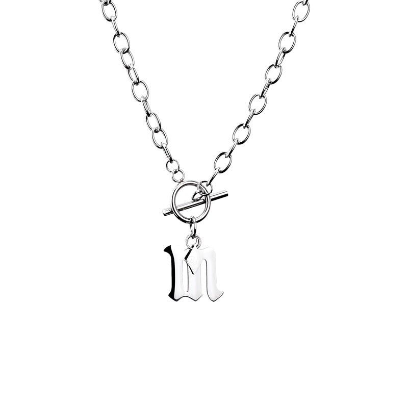 Clavicle Chain English Pendant Titanium Steel Necklaces