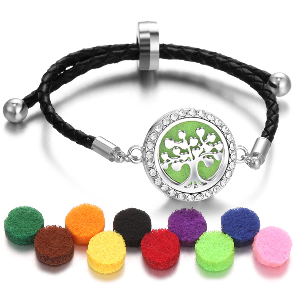 Leather Thread Perfume Diffuser Summer Braid Bracelet