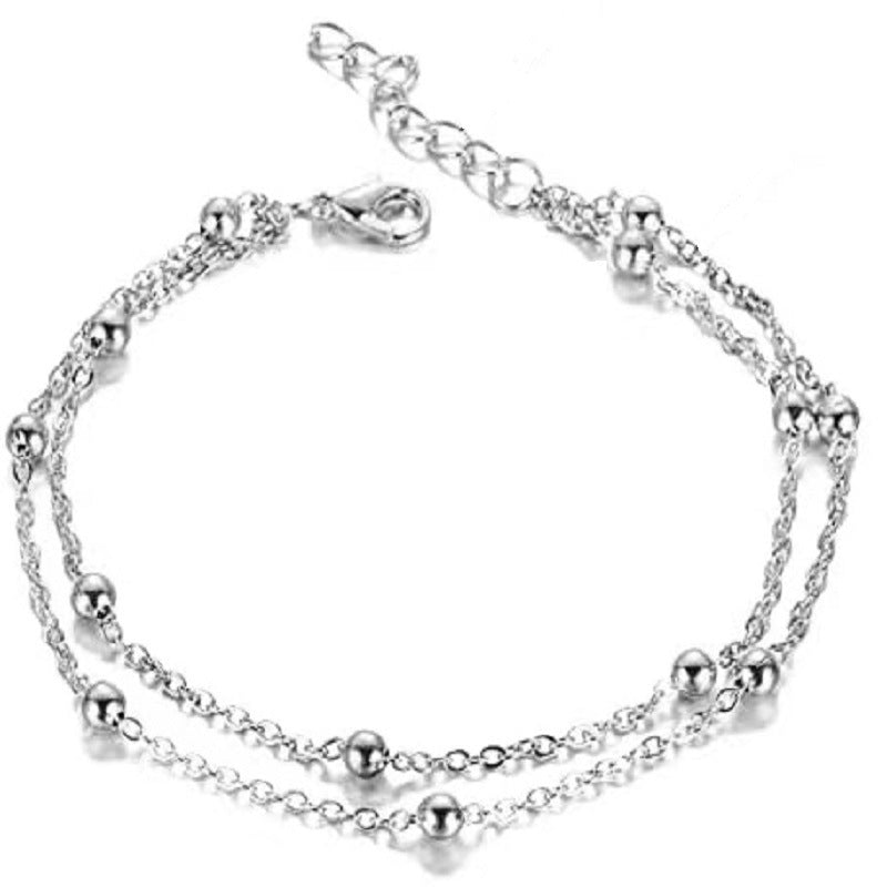 Simple Versatile Round Beads Chain Design Personality Bracelets