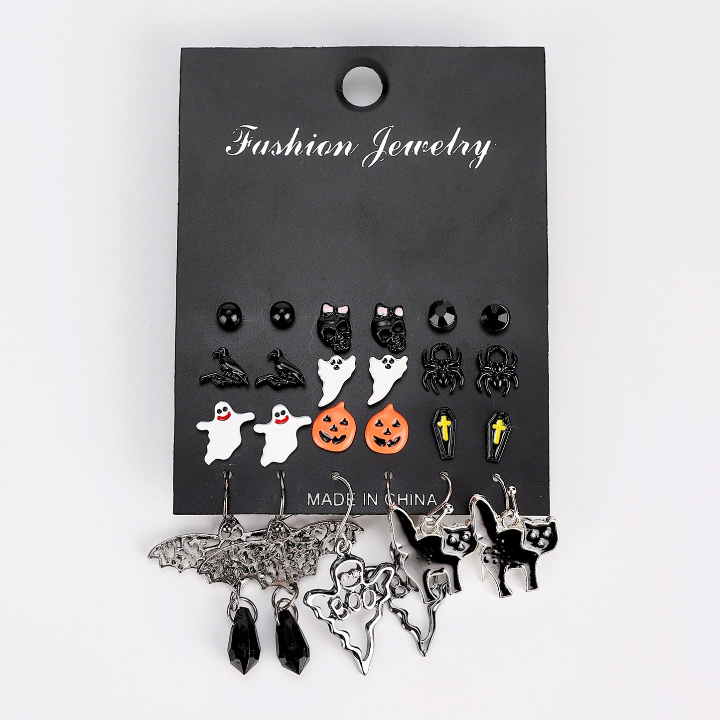 Boucles d'oreilles citrouille sorcière citrouille pour femmes, Halloween, personnalité excentrique