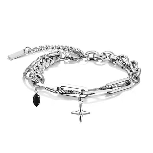 Men's & Women's Star Light Luxury Minority High Sense Fashion Titanium Bracelets