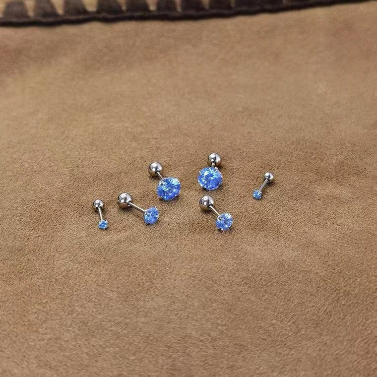 Women's Sky Blue Screw High-grade Simple Unique Earrings