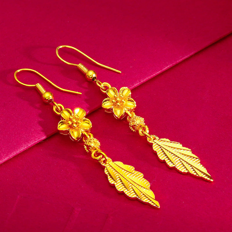 Women's Leaf-shaped Ear Maple Leaf Decorative Design For Rings