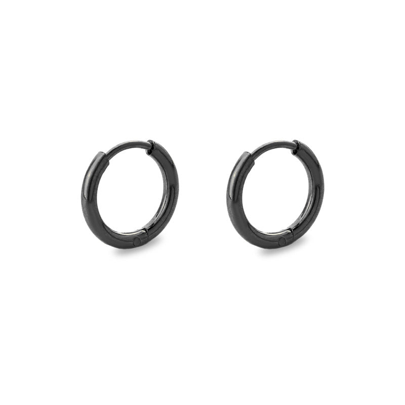 Titanium Steel Stainless Coil Trendy Arc Glossy Ear Buckle