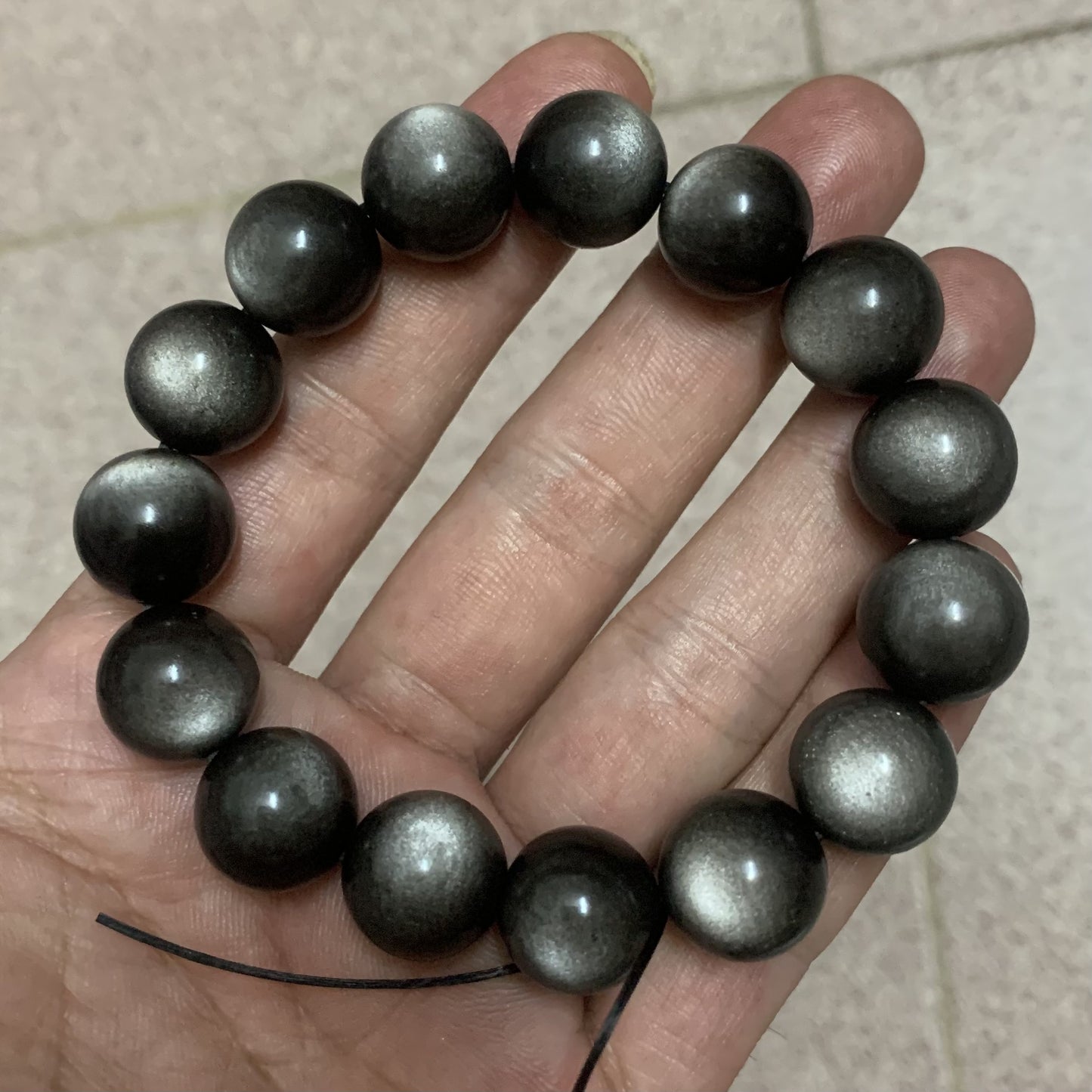 Bracelets pour les yeux de bien-être en obsidienne Sier Stone Eyes