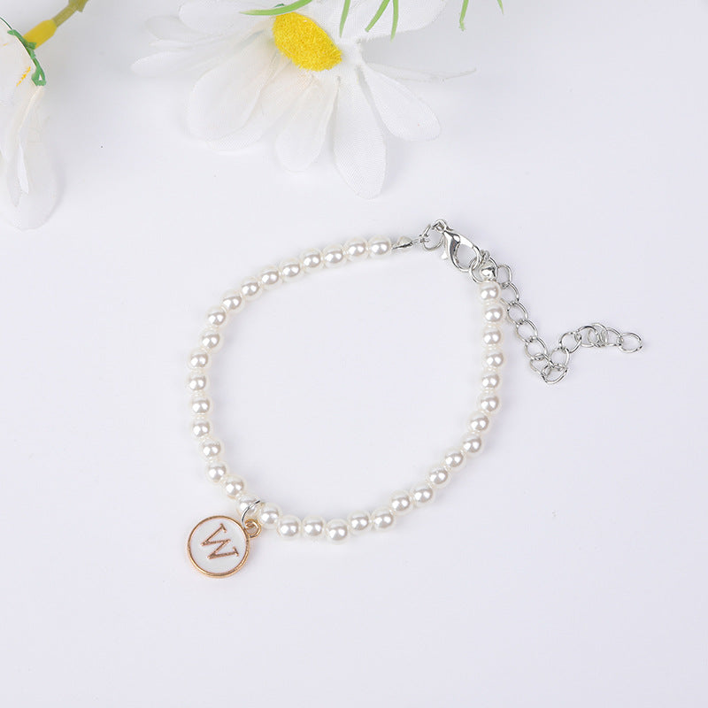 Simple Pearl English Your Name Female Bracelets