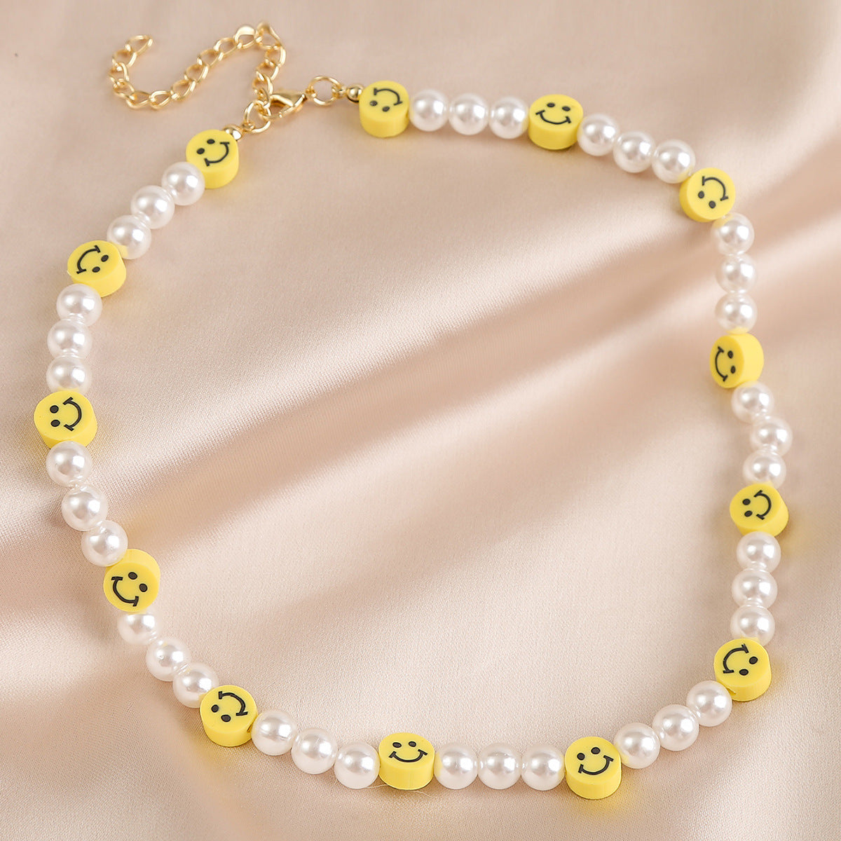 Women's Style Cute Pearl Heart Eyes Flower Necklaces