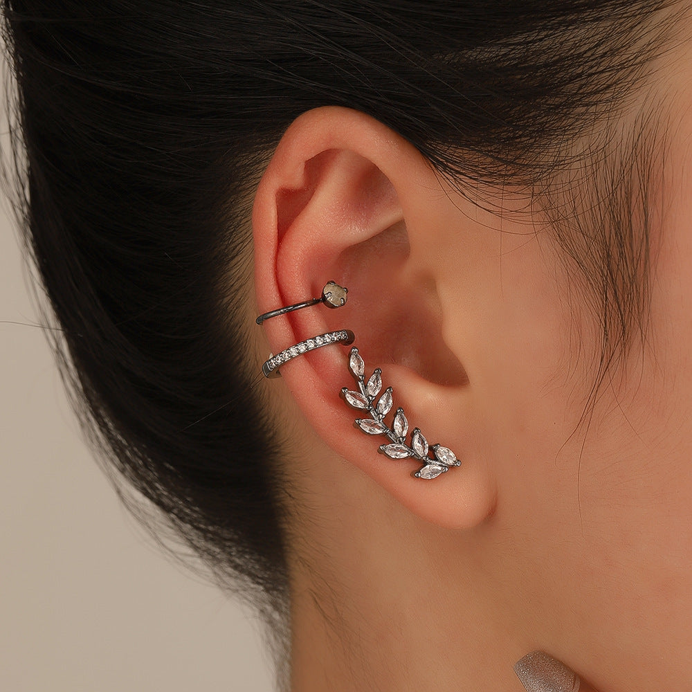 Clip Fashion Personality Copper Inlaid Zircon Rings