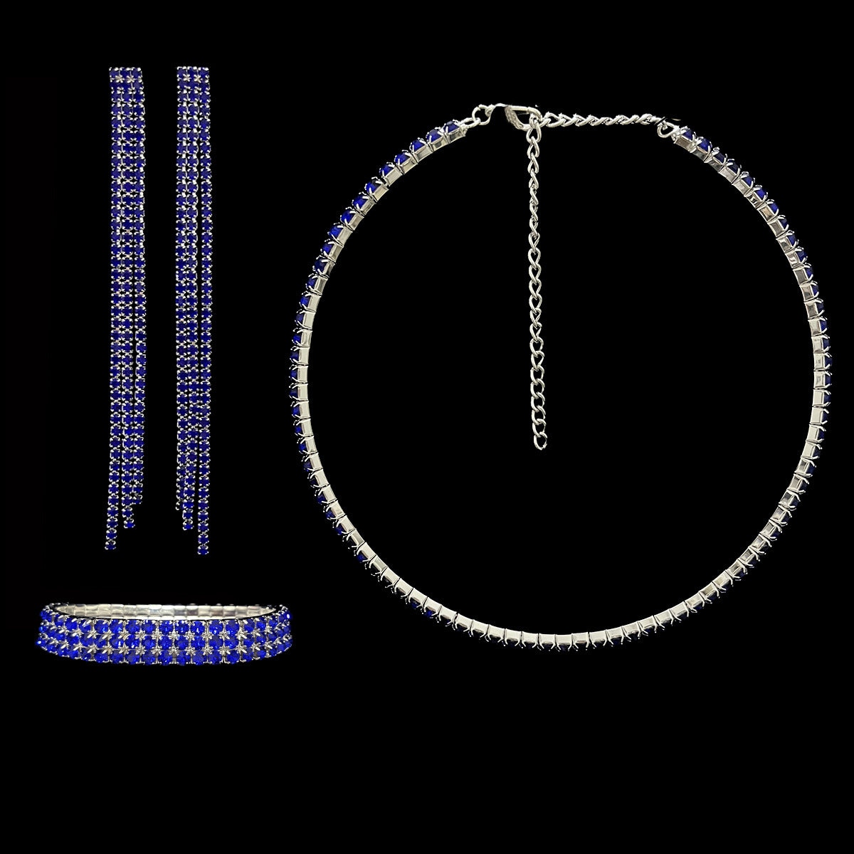 Minority Simple Soil Diamond Elastic Geometric Tassel Earrings