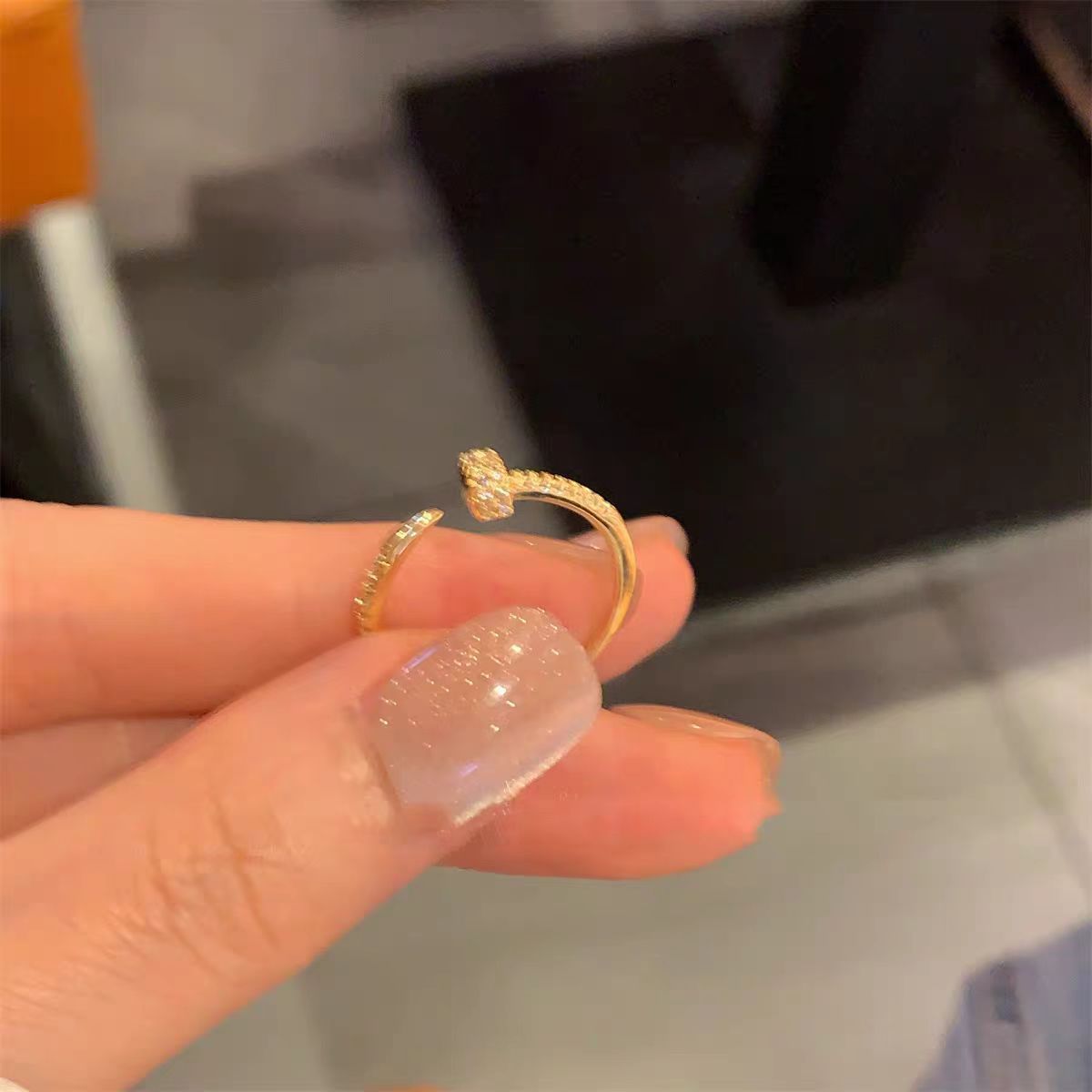 Korean Lace Zircon Flower Light Luxury High Sense Rings