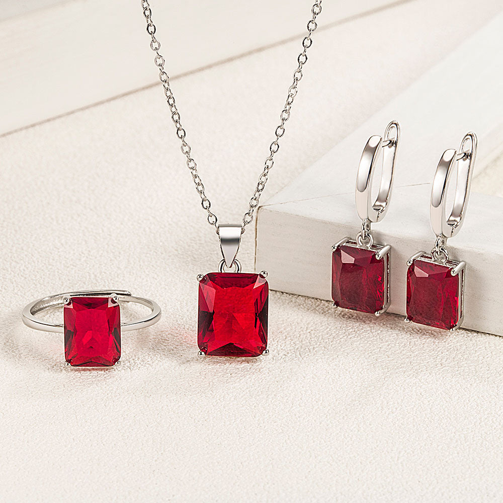 Romantic Fashion Rectangular Female Personality Square Ear Necklaces