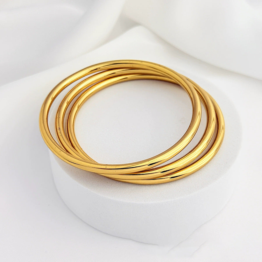 Steel Square Thread Twist Fashionable Elegant Without Changing Color Bracelets