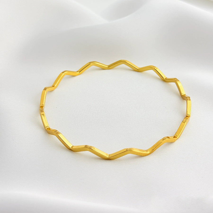 Steel Square Thread Twist Fashionable Elegant Without Changing Color Bracelets
