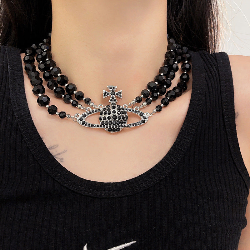 Women's Diamond Retro Goth Short Personalized Clavicle Necklaces