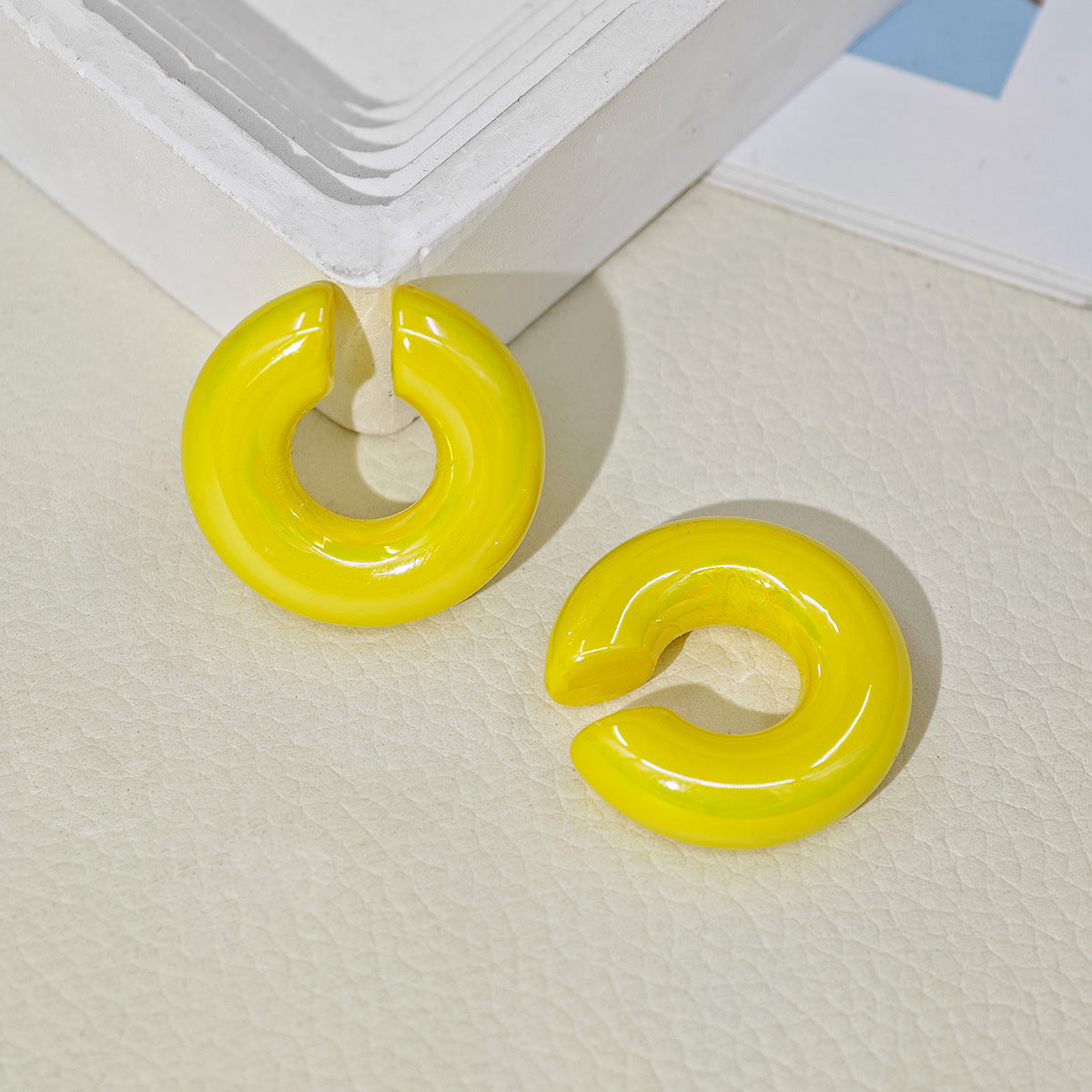 Acrylic Candy Color Matte Simple Design Ear Clip