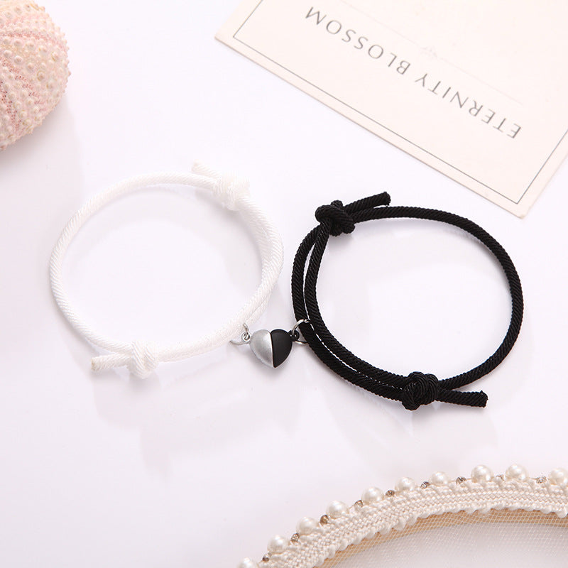 Milan Rope Couple Paire De Copines Portant Des Bracelets