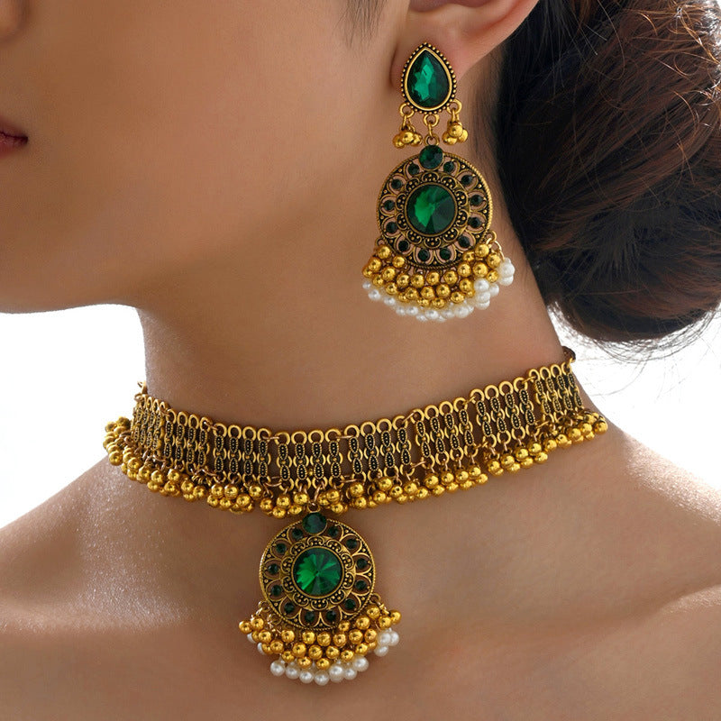 Indian Ethnic Style Vintage Gemstone Beads 2 Necklaces
