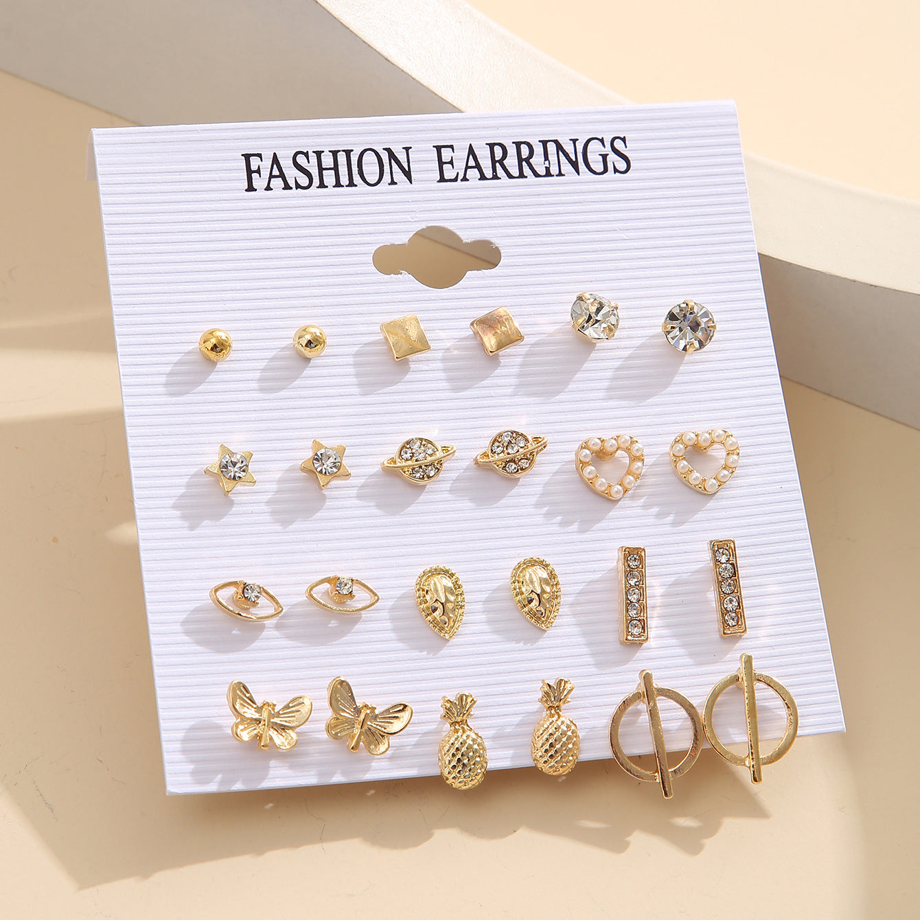 Water Drop Ear Style Spot Drill Love Starry Sky Eyes Earrings