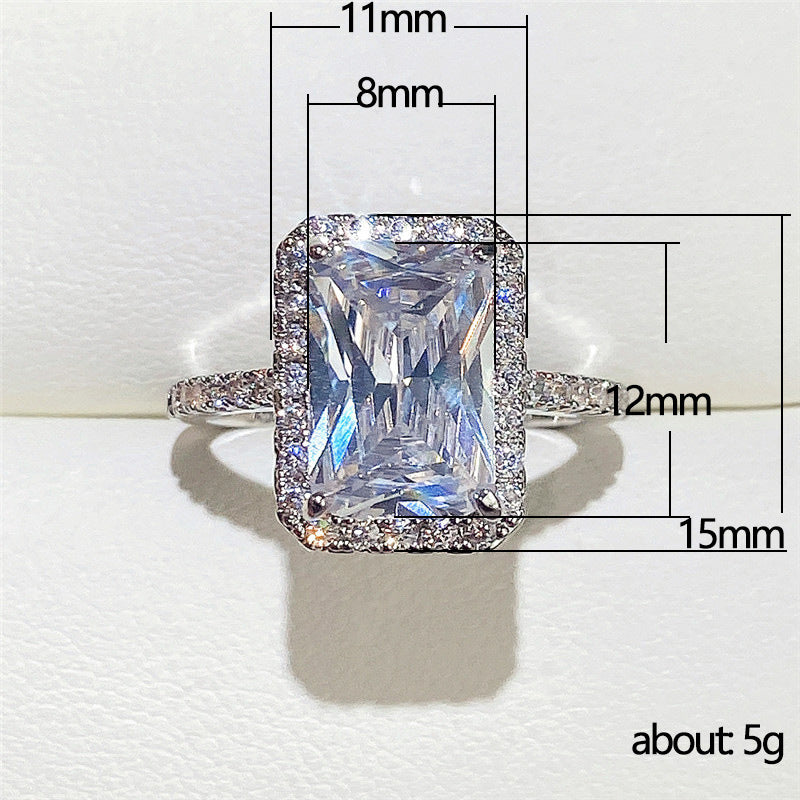 Engagement Fashion Artificial Diamond Zircon Wedding Rings