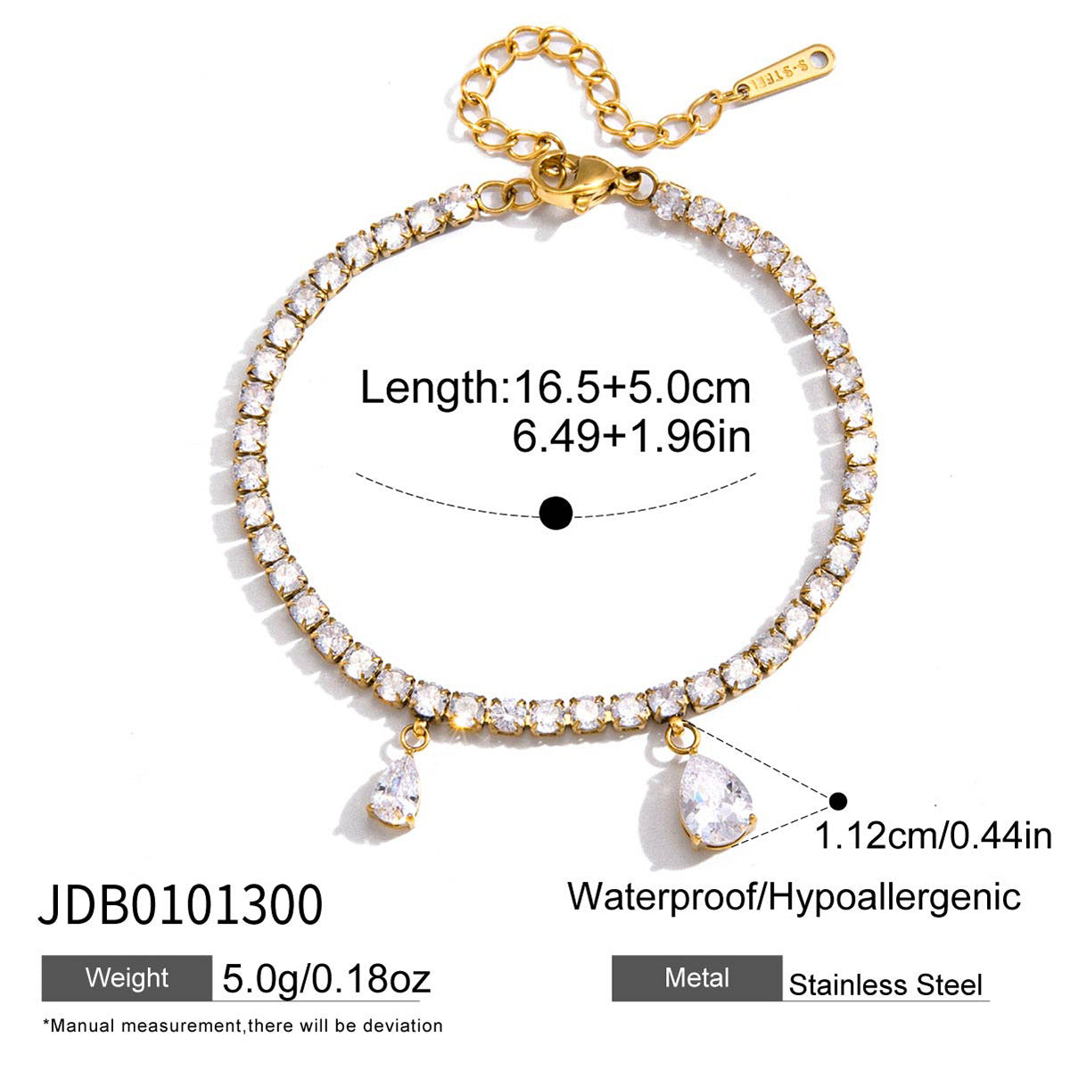 Ding Stainless Steel Twin Style Light Bracelets