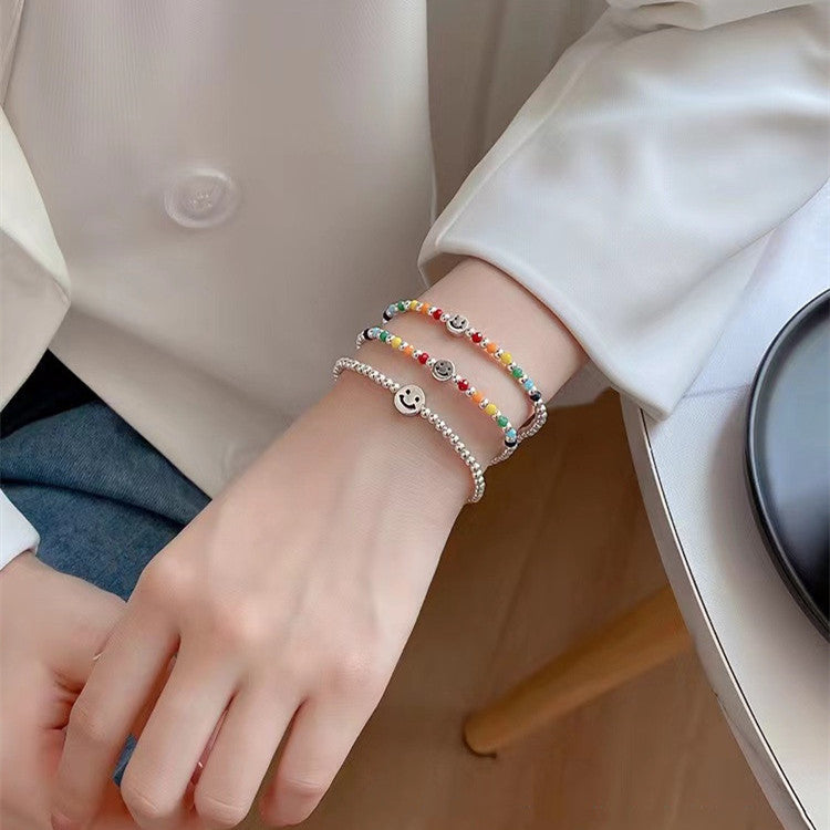 Design Cute Light Luxury Exquisite Rainbow Smiley Bracelets
