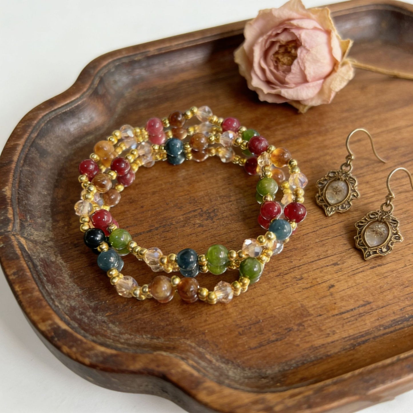 Luxury Minority High-grade Rainbow Multi Jewels Gift Bracelet
