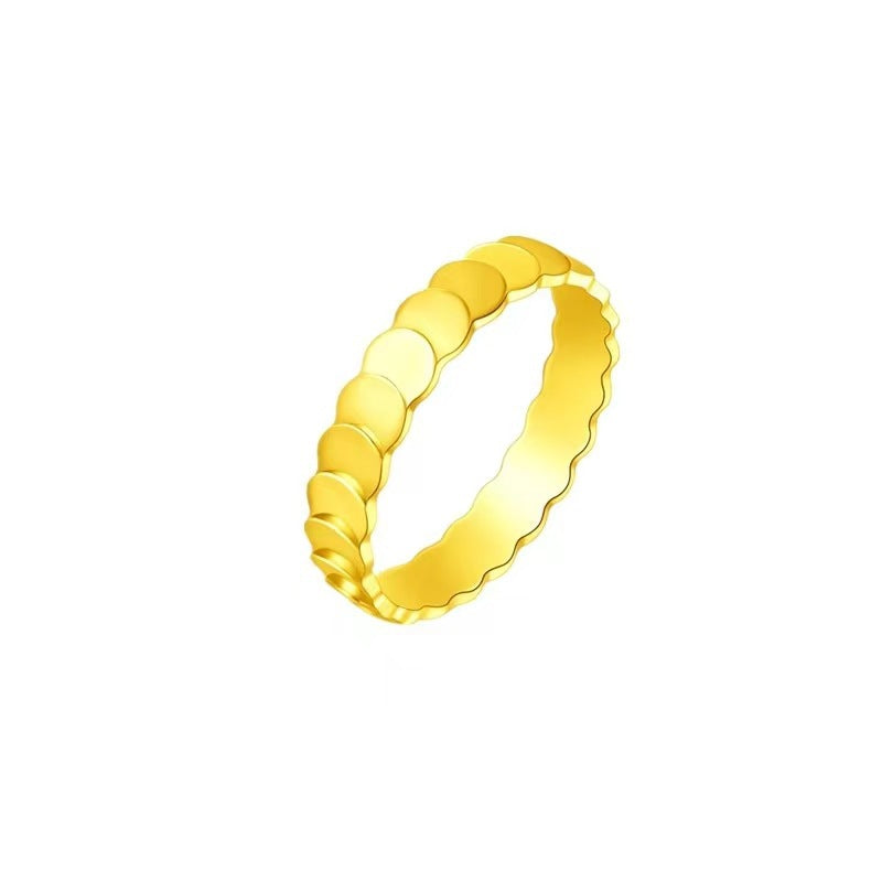 Scale Female Design High-grade Yellow Gold Rings