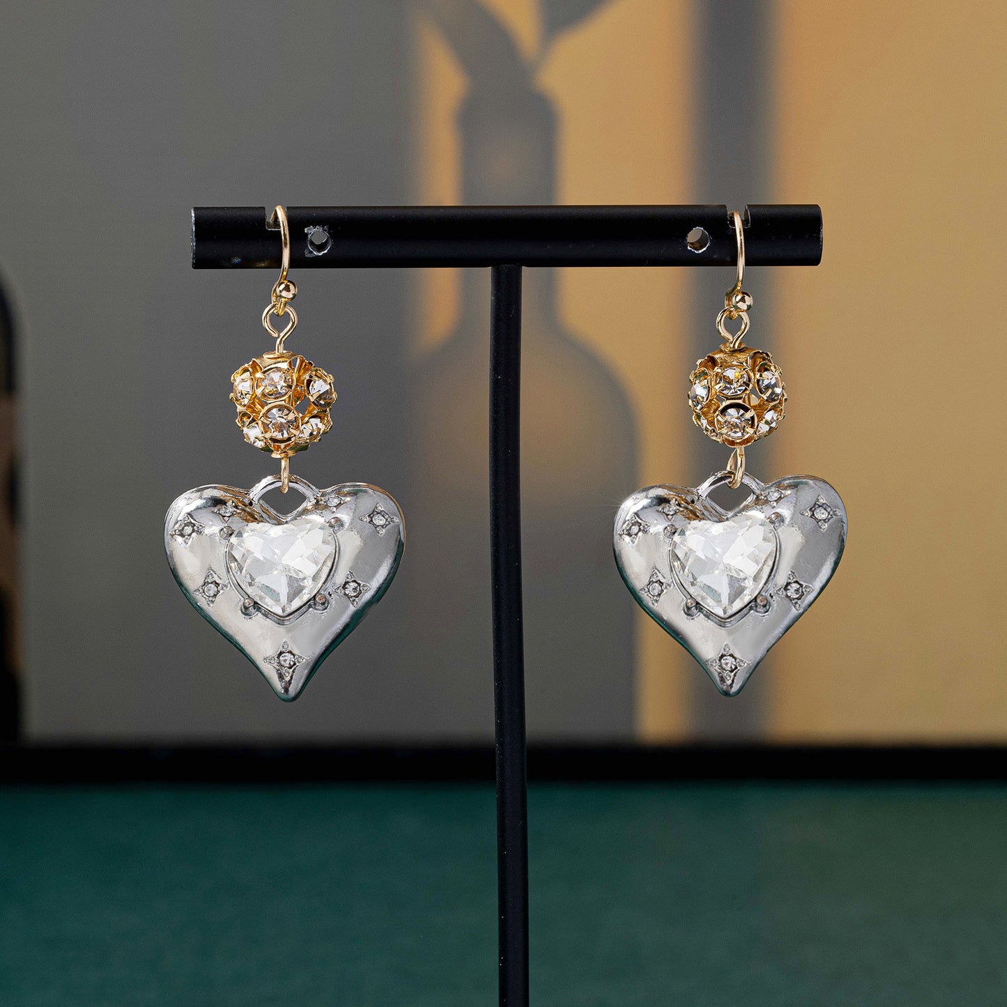 Niche Style Love Heart Cold Trendy Personality Exquisite Ear Clip