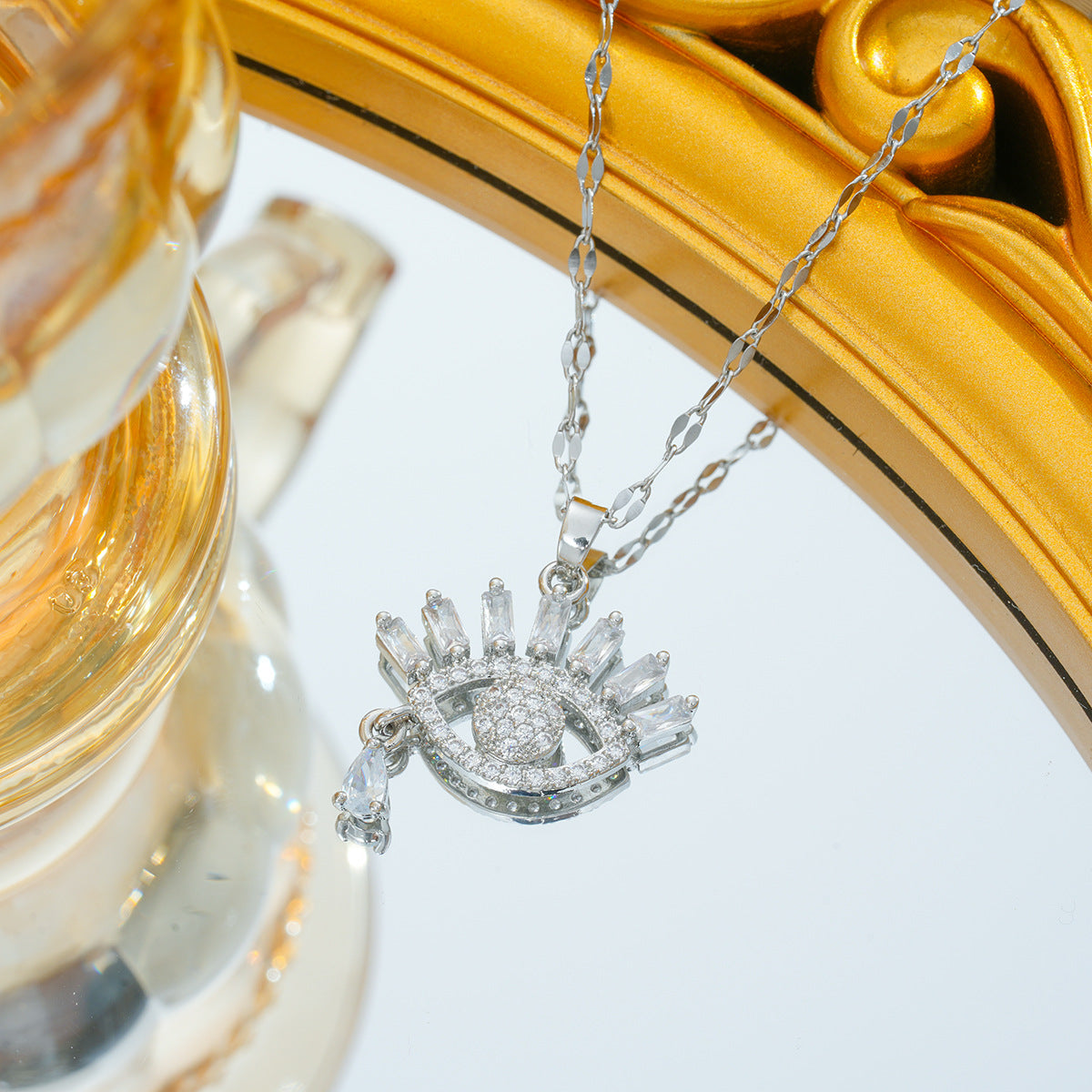 Zircon Devil's Eye Light Luxury Minority Elegant Female Necklaces