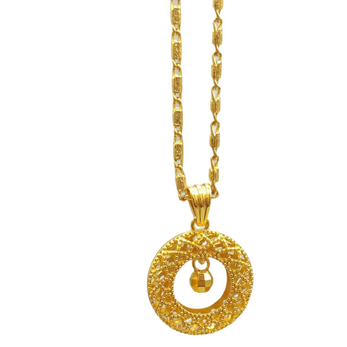 Women's Peace Buckle Gold Light Luxury High-grade Hollow Clavicle Necklace